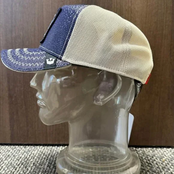 Goorin Animal Trucker Baseball Snapback Hat Cap Sharp Sting Ray Sea Frisbea Navy